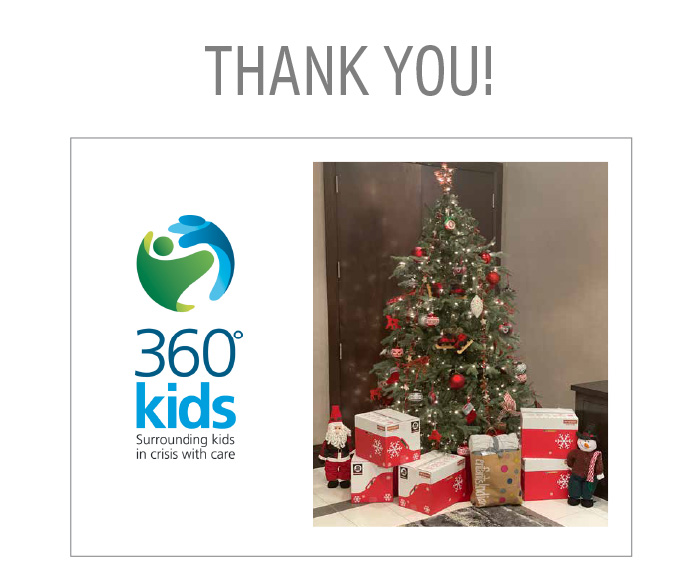 Thank you to everyone who contributed to our 360°kids warm blanket and sleeping bag drive. 