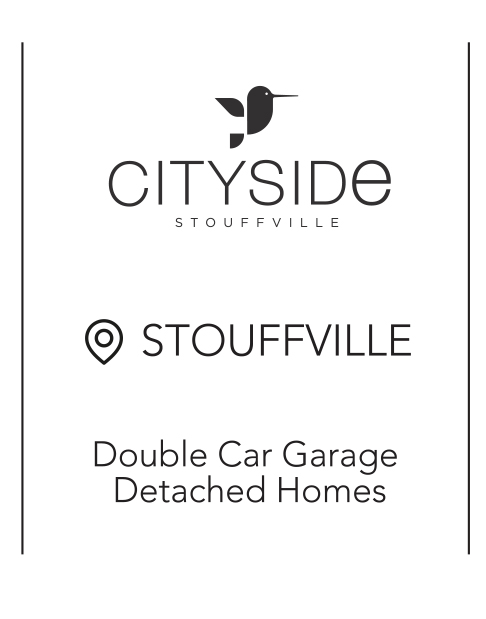 Quick Closings – Cityside Stouffville – Stouffville – Double Car Garage Detached Homes