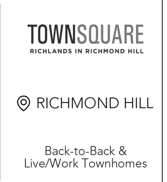 Townsquare, Richlands in Richmond Hill - Back-to-Back & Live/Work Townhomes